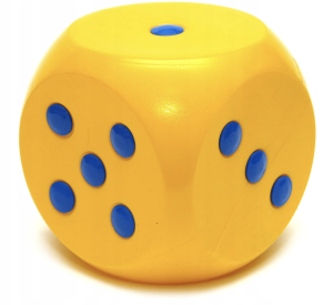 Kostka XL - 10 cm (plastikowa) (Kolor: żółty)