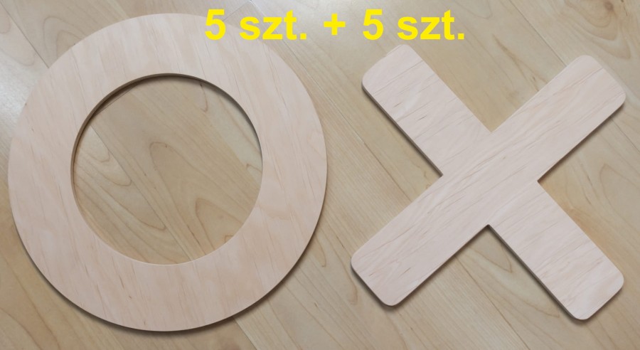 Zestawy Gra kółko i krzyżyk XXL Sklejka drewniana 8mm