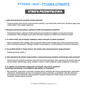 Czyste Powietrze (szablon 2) - Wybrane pytania/quiz