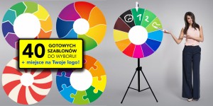 Koło fortuny XL - Uniwersalne Suchościeralne do pisania markerami + 2 markery + gąbka (różne szablony do wyboru)